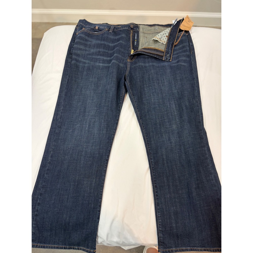 Lucky Brand 181 Relaxed Straight Jeans Mens 44x30 Dark Wash Blue Denim NWT